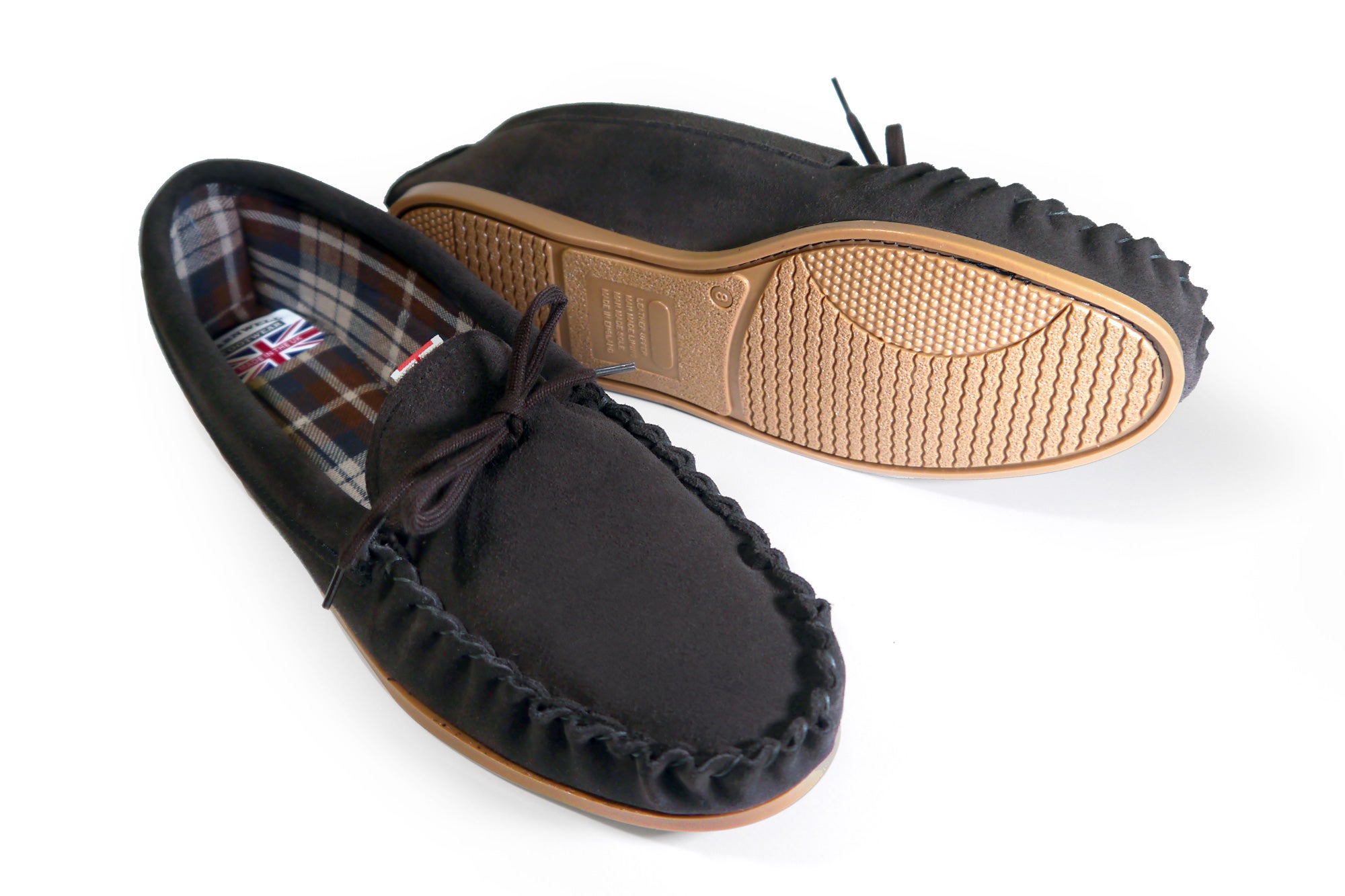Handmade to Order: Mens/Ladies Dark Brown Suede hard sole moccasin