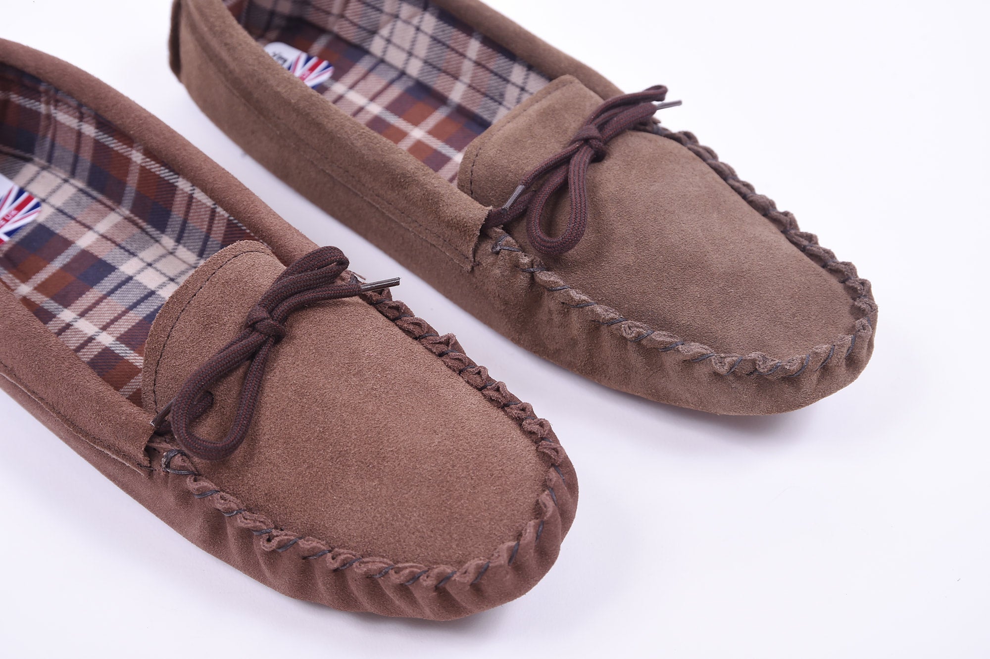Moccasin Slippers Mens Slippers Size 12 Men's Flannel Lined Suede