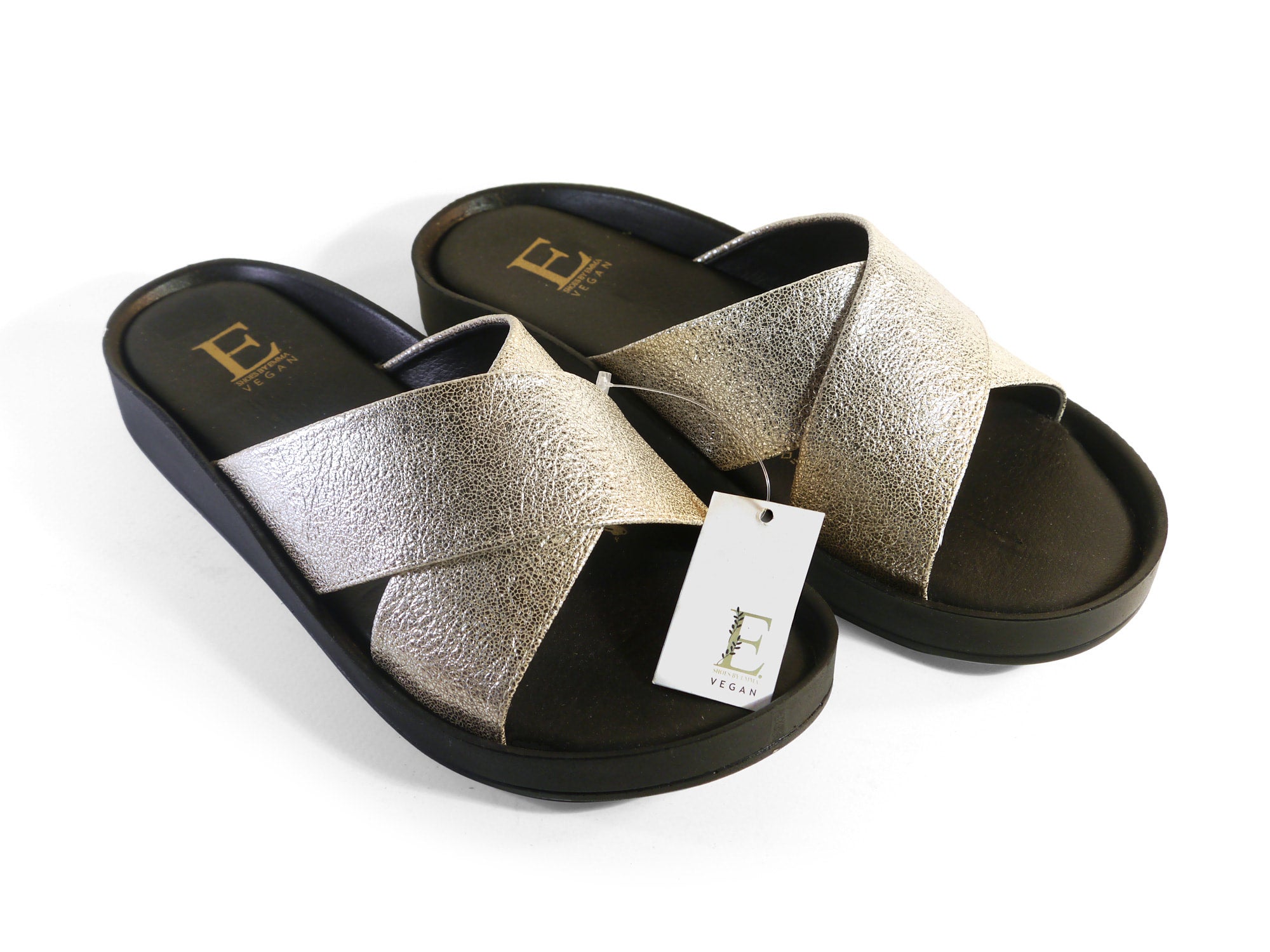 Silver slide clearance sandals womens